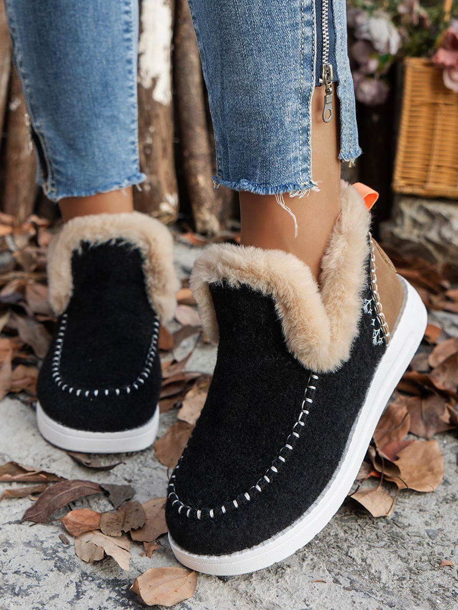 Winter Casual Pu Cotton-Padded Boots