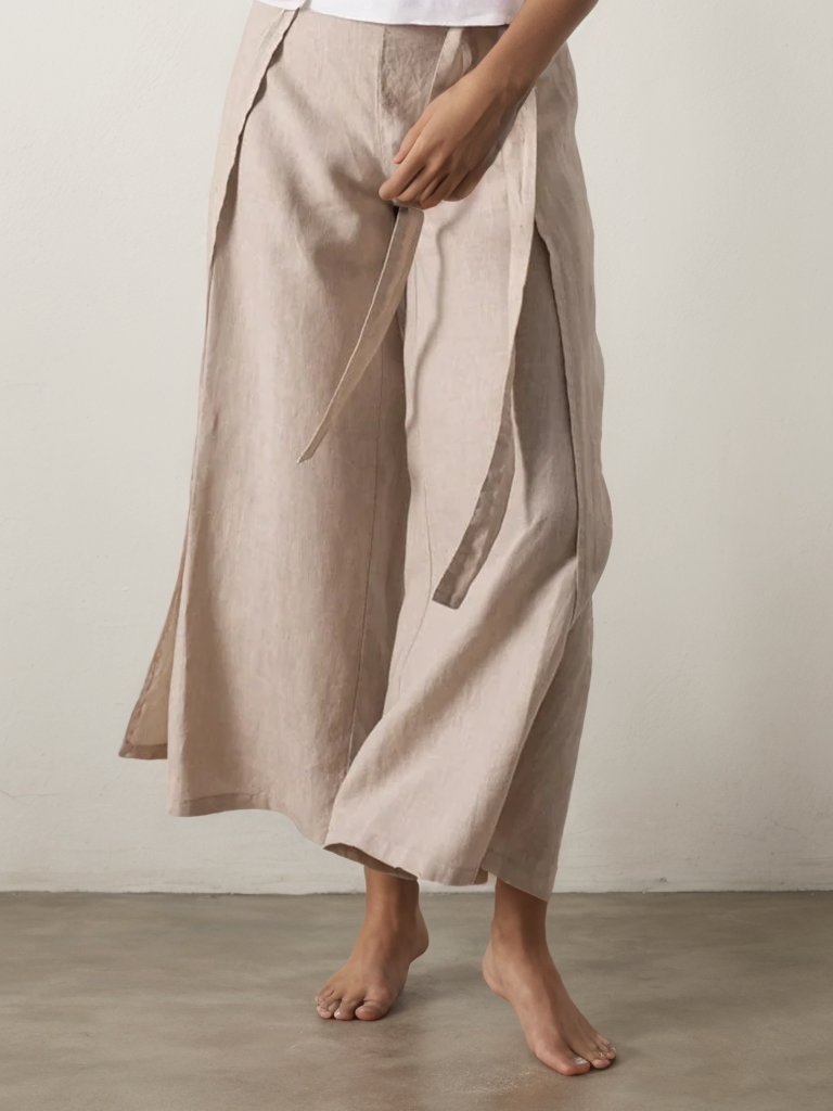 Linen Linen Plain Pants