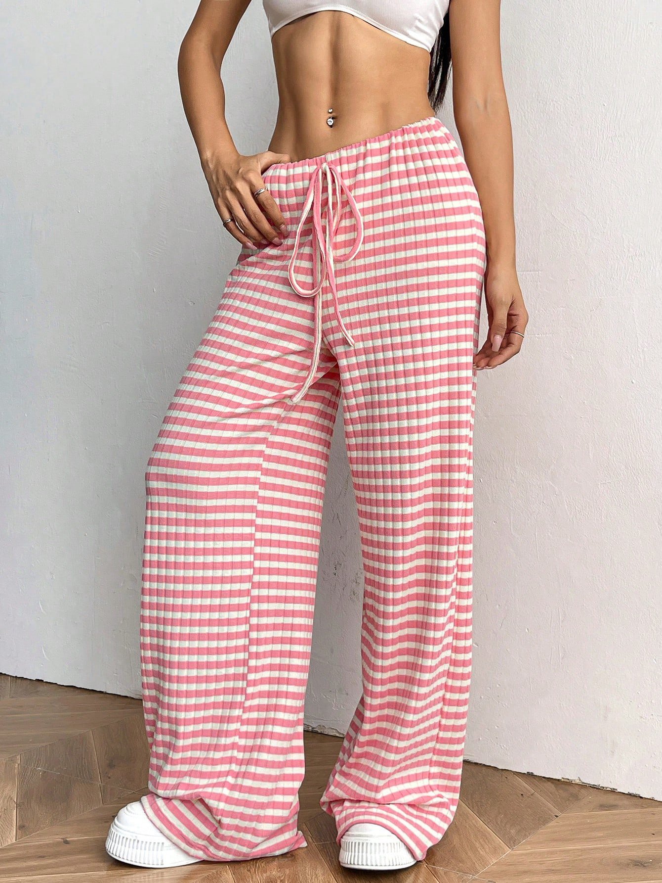 Striped Loose Casual Sweatpants & Joggers