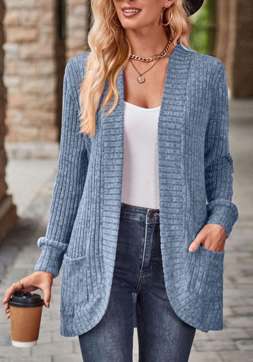 Casual Loose Plain Others Cardigan