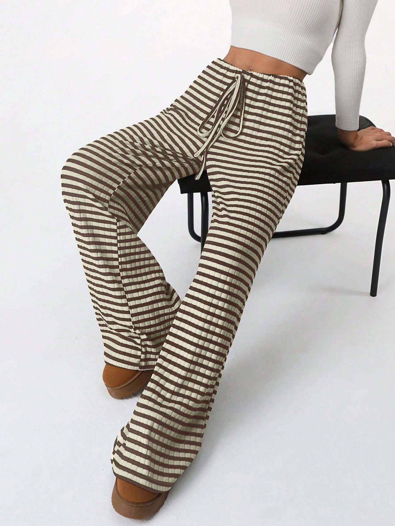 Striped Loose Casual Sweatpants & Joggers