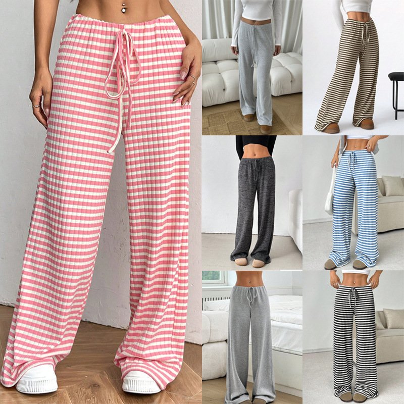 Striped Loose Casual Sweatpants & Joggers