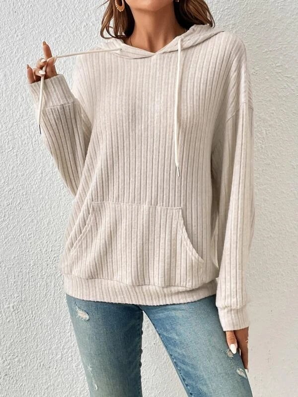 Plain Casual Hoodie Loose Hoodie