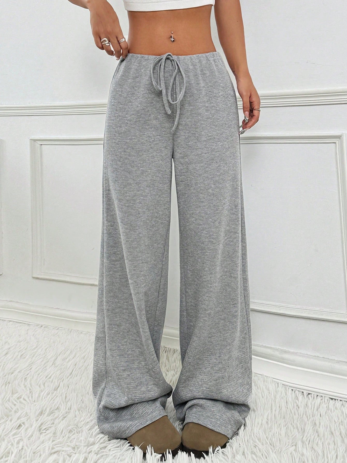 Striped Loose Casual Sweatpants & Joggers