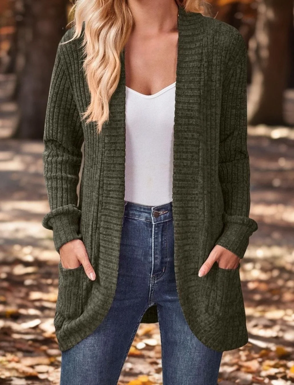 Casual Loose Plain Others Cardigan