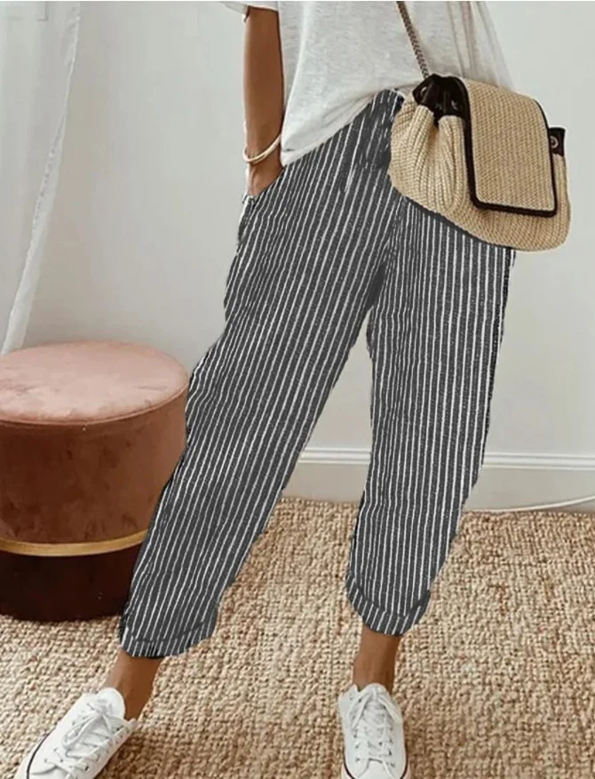 Loose Plain Casual Pants