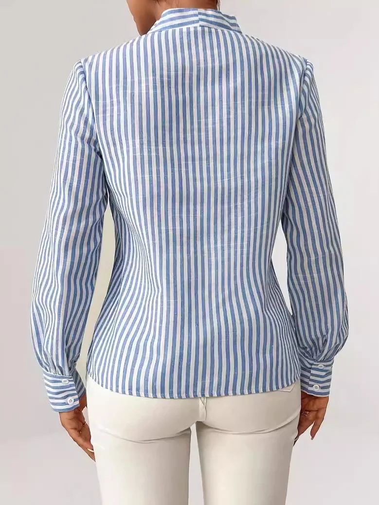 Loose Striped Casual Blouse