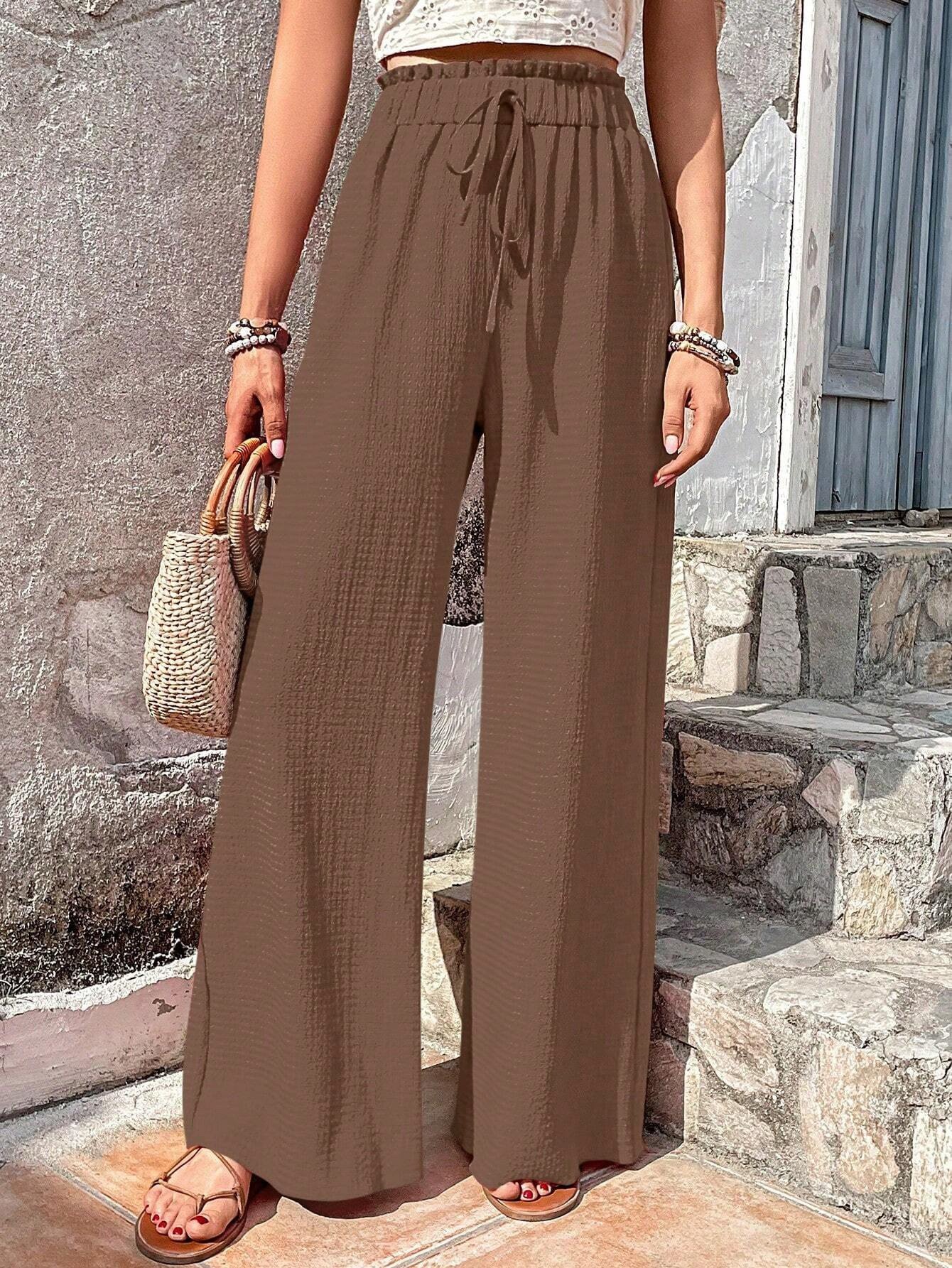 Casual Plain Loose Pants