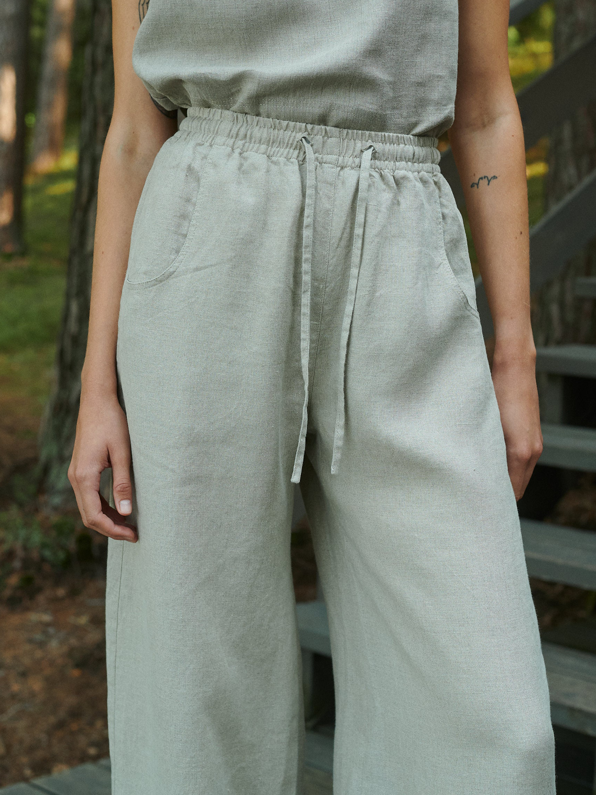 Loose Linen Plain Cotton And Linen Pants