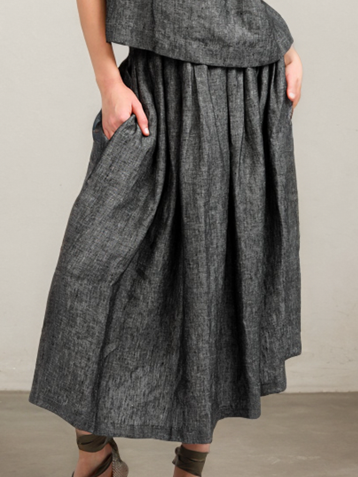 Linen Plain Skirt