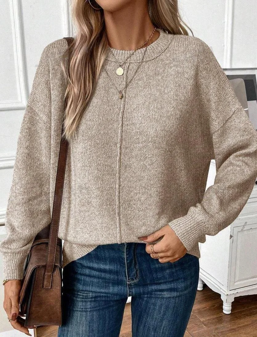 Crew Neck Casual Loose Sweater