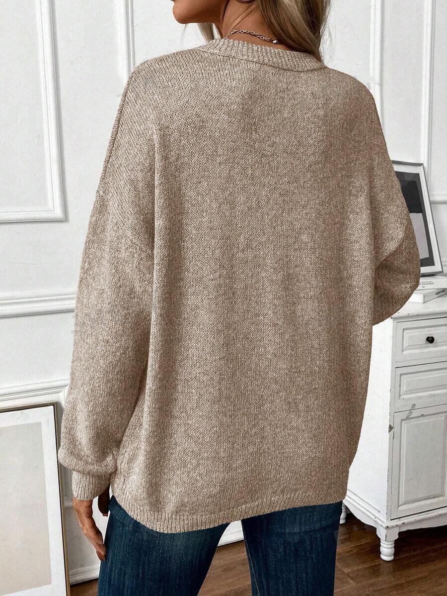 Crew Neck Casual Loose Sweater