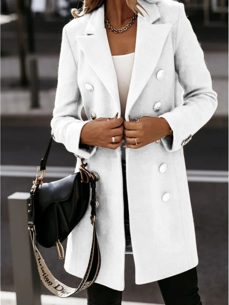 Plain Casual Shawl Collar Jacket