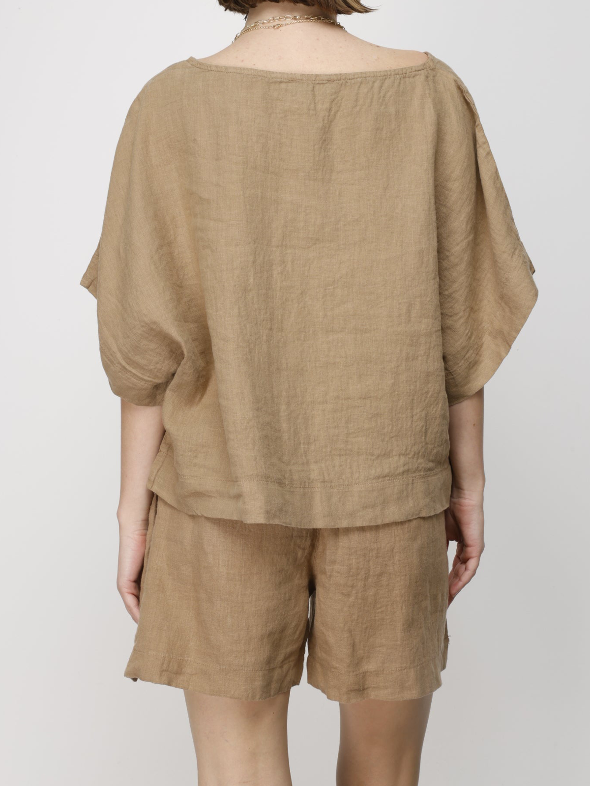 Crew Neck Linen Two-Piece Set