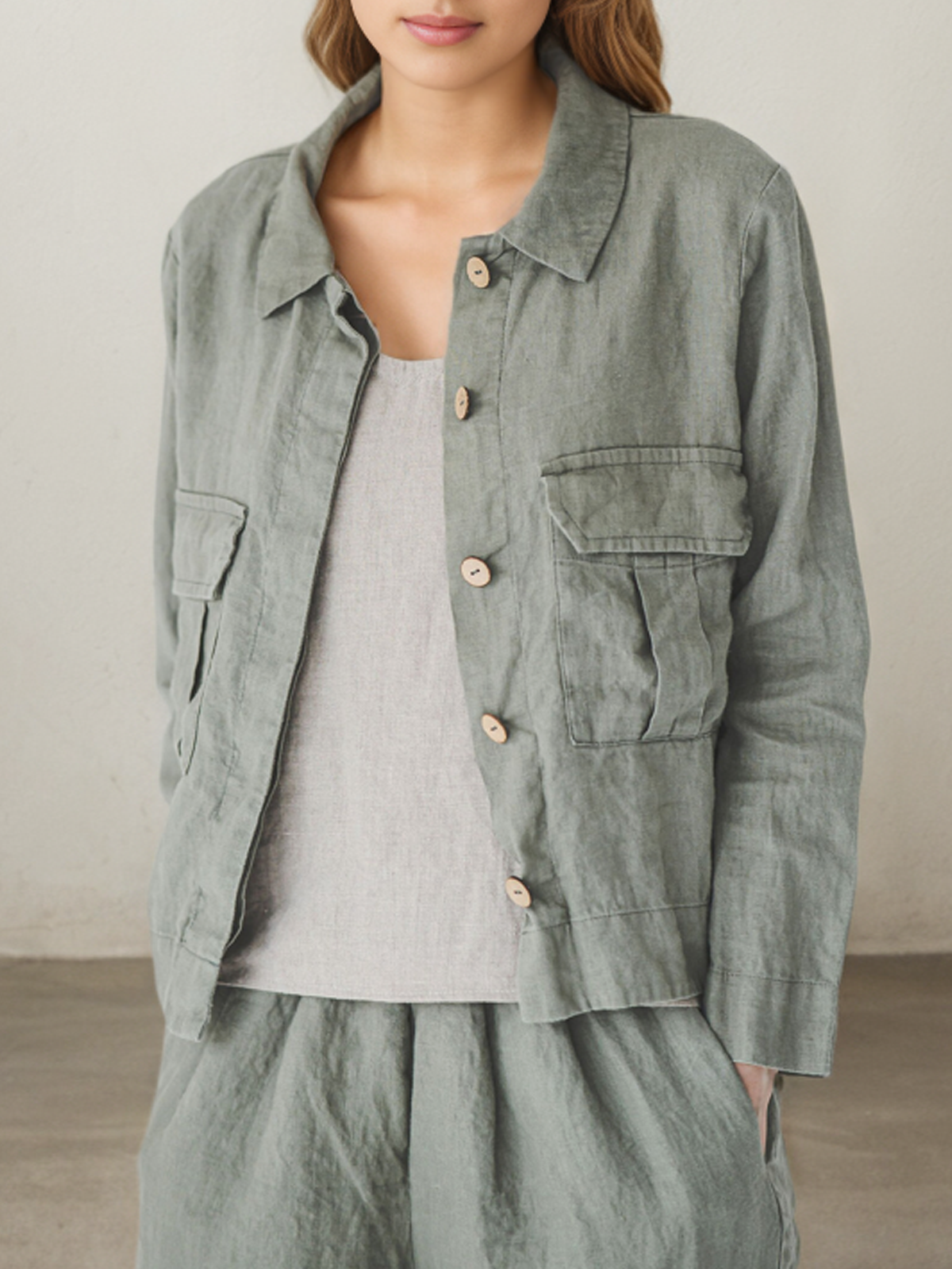 Linen Cotton And Linen Jacket