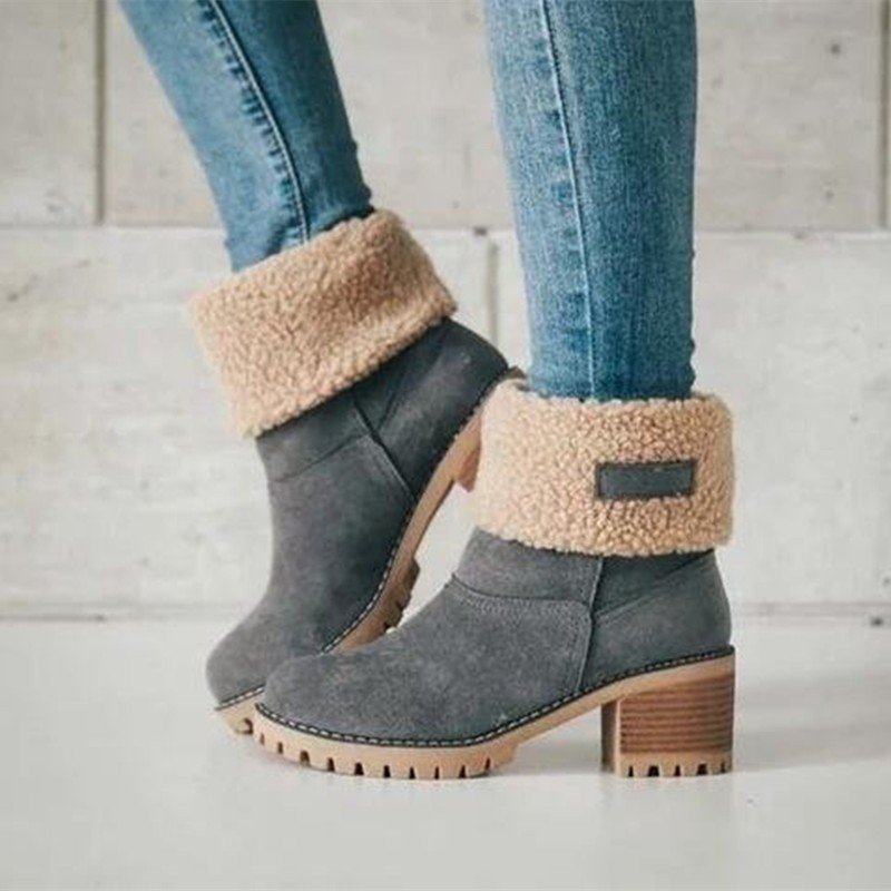 Plain Casual Autumn Suede Riding Boots