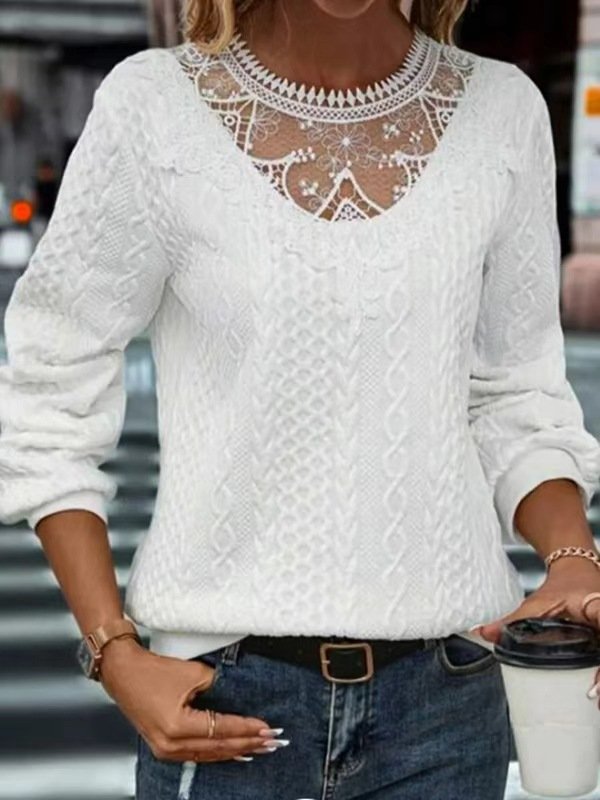 Crew Neck Loose Casual Sweatshirt