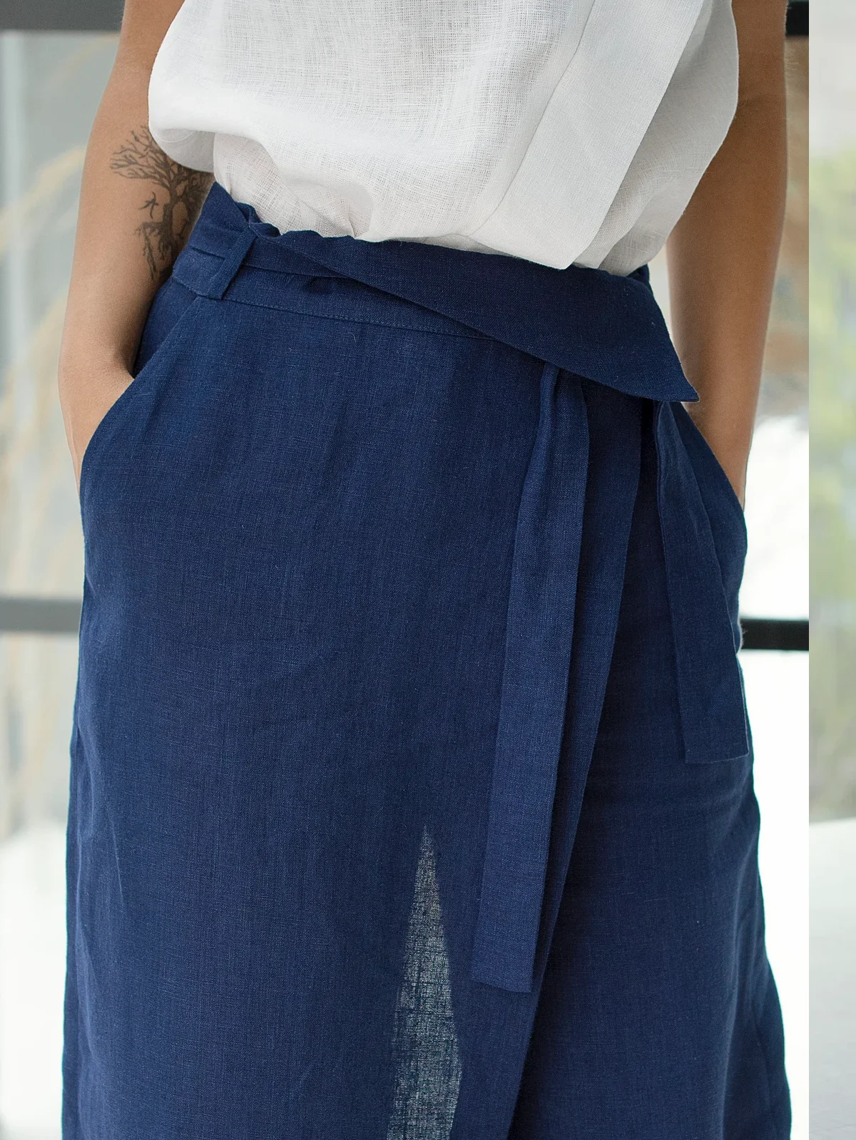 Plain Linen Loose Cotton And Linen Pants