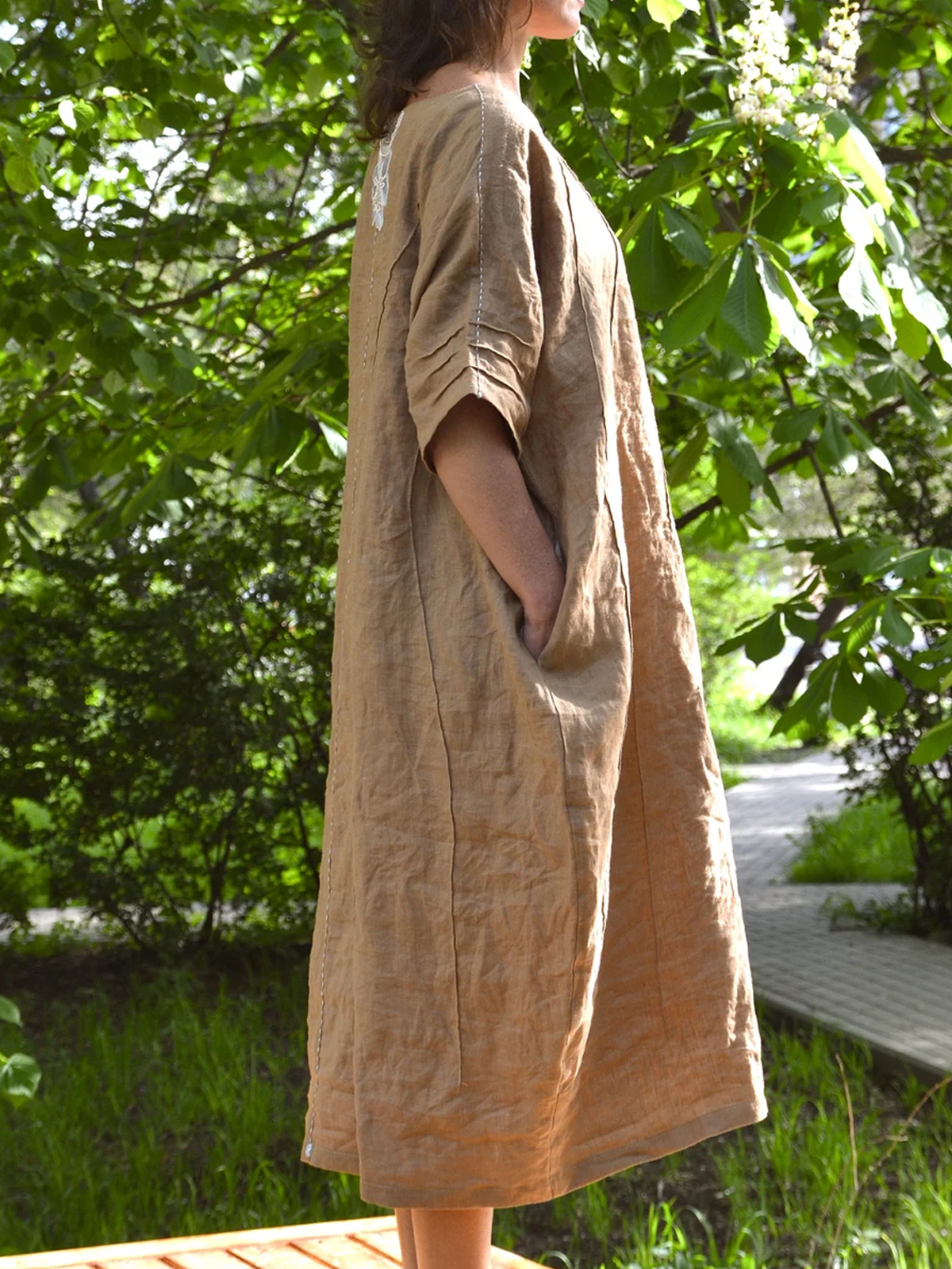 Linen Cotton And Linen Dress