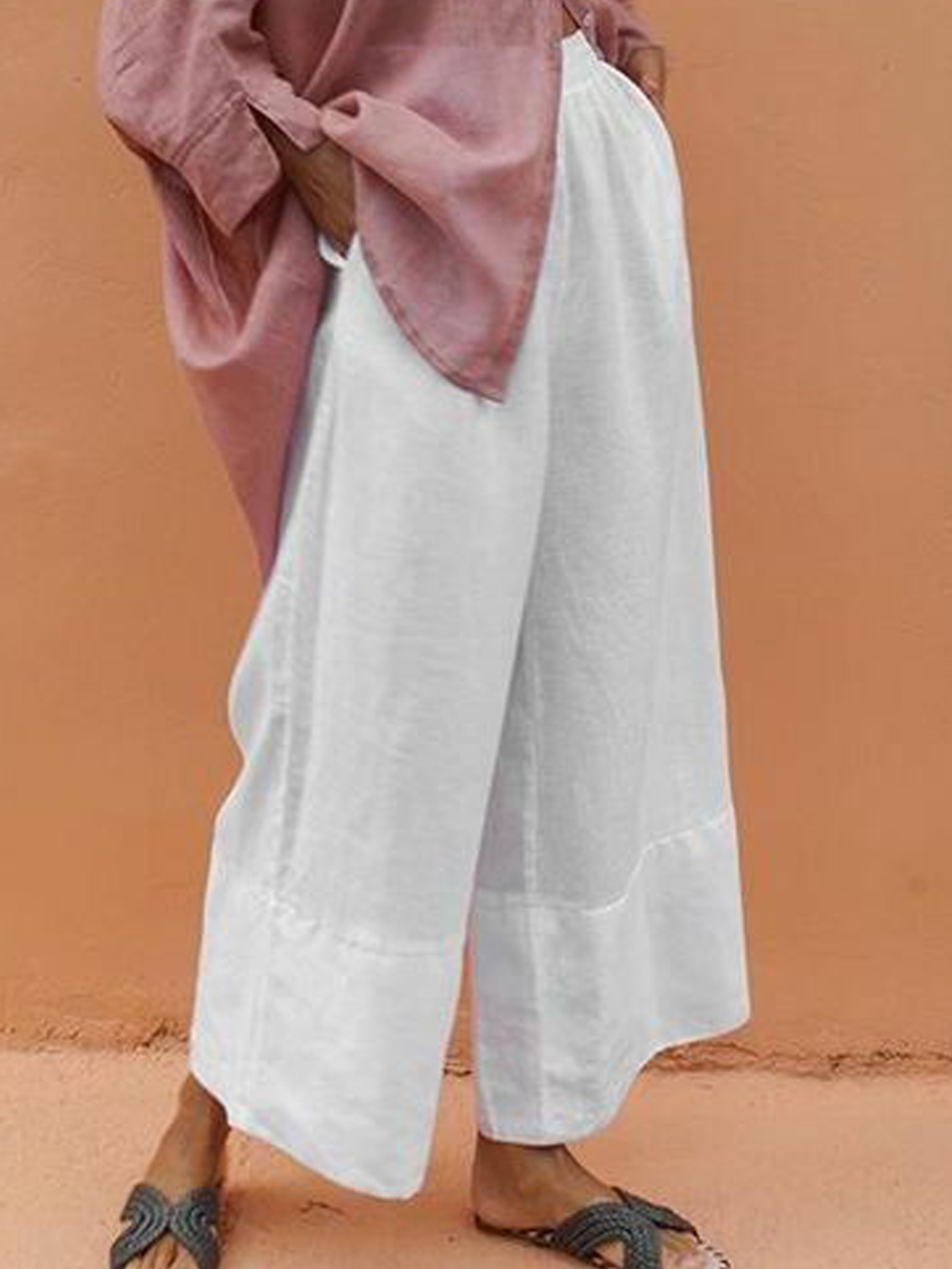 Cotton And Linen Loose Linen Pants