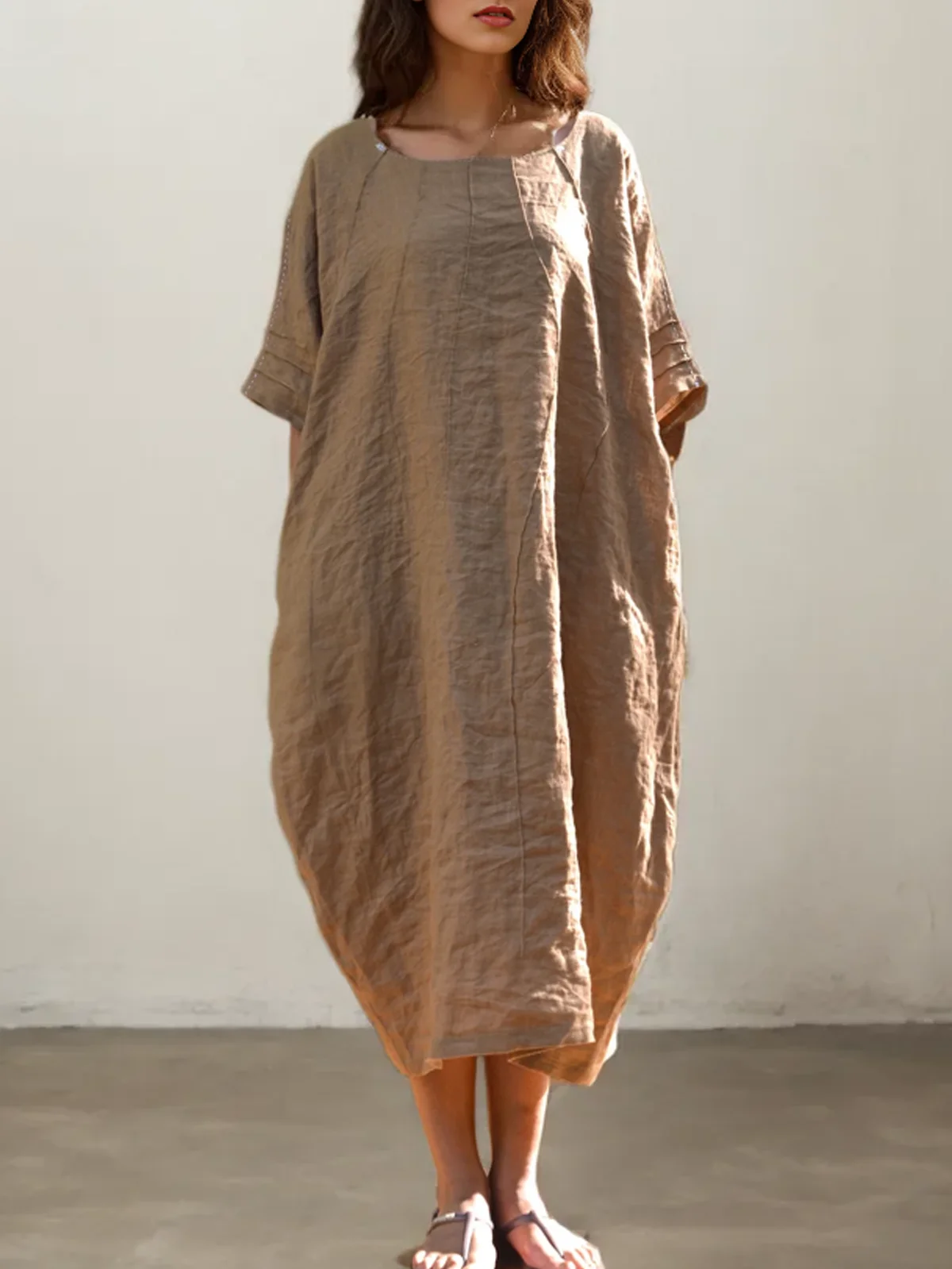 Linen Cotton And Linen Dress