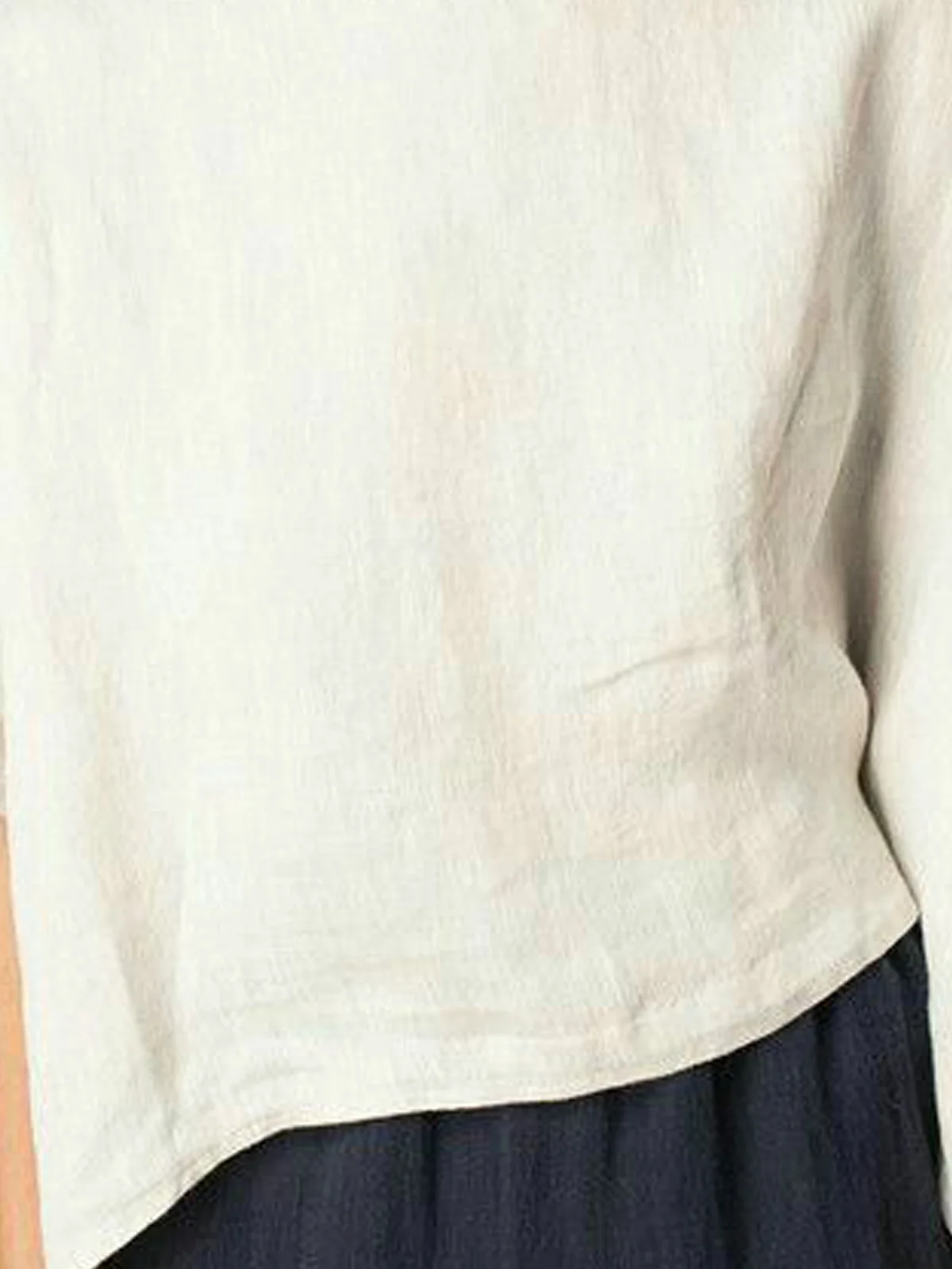 Linen Loose Cotton And Linen Blouse