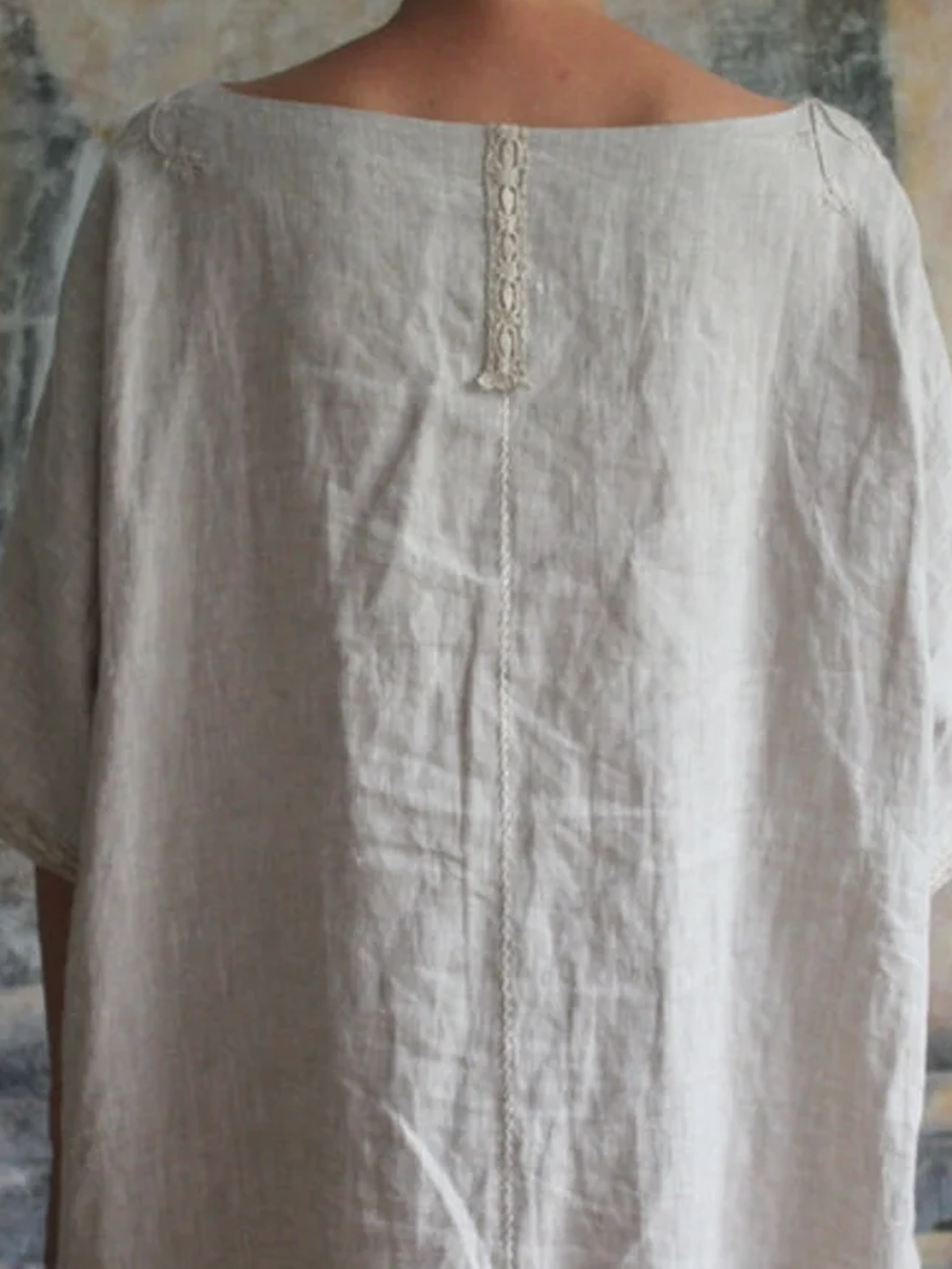 Plain Linen Loose Dress