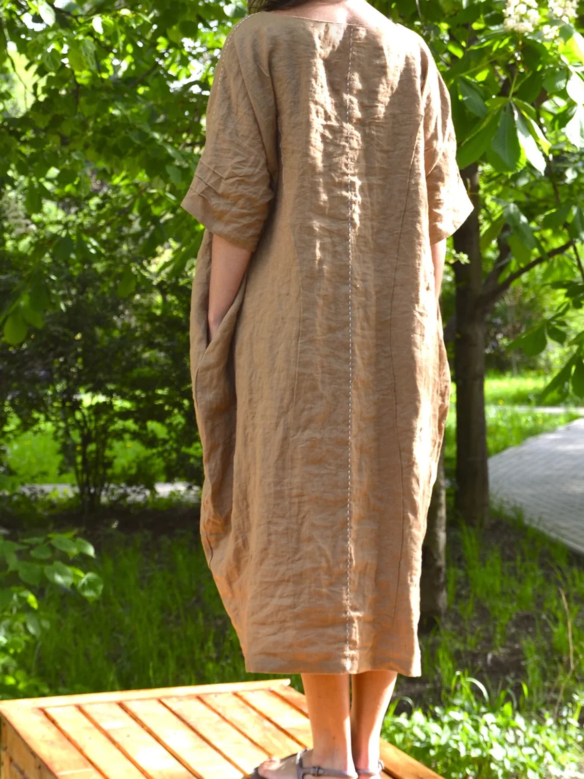 Linen Cotton And Linen Dress