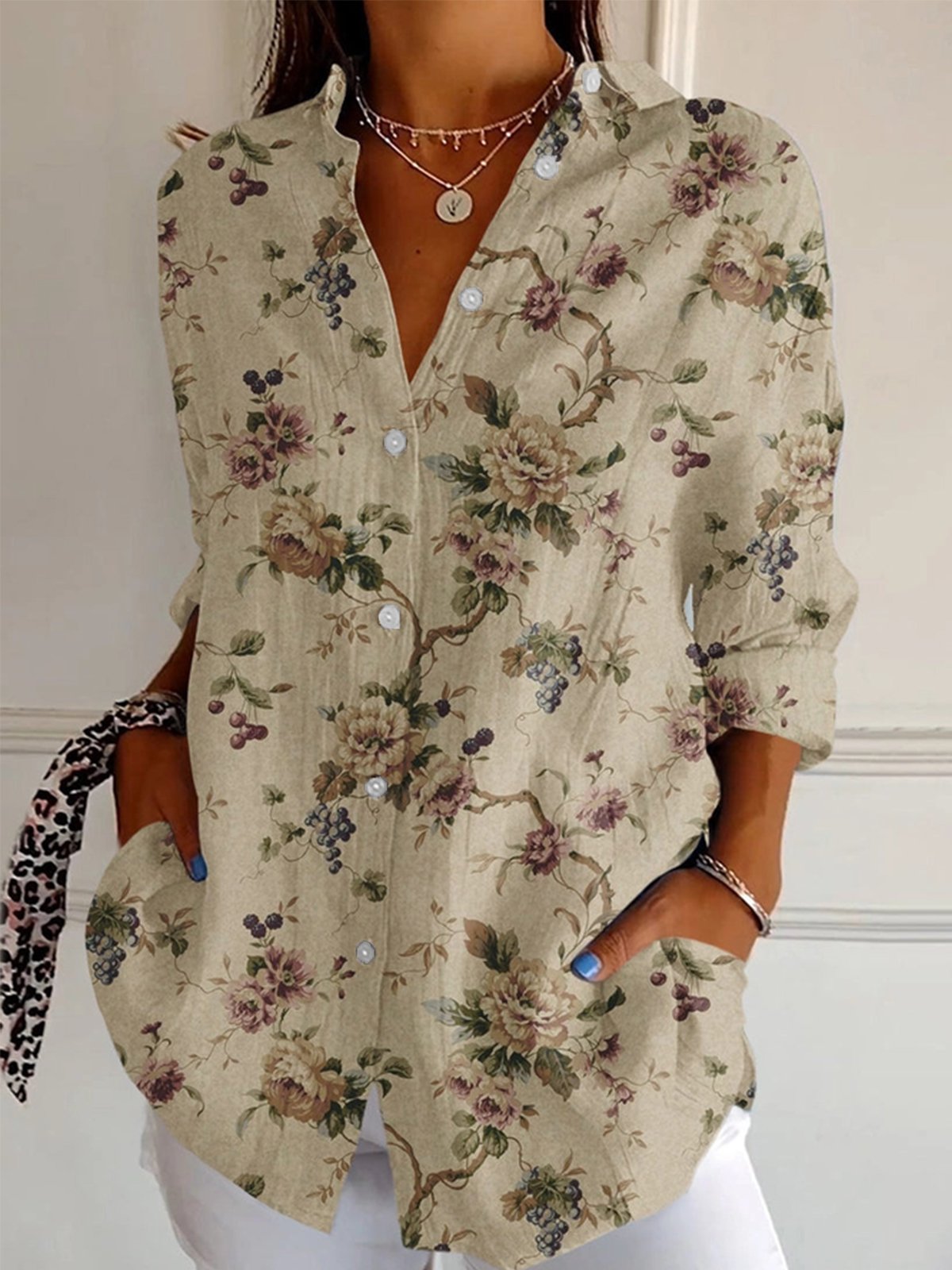 Casual Floral Loose Shirt