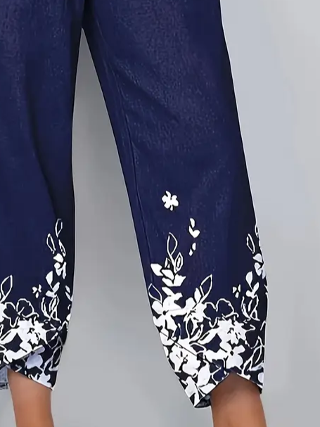 Women's Floral Spring Print Casual Pants