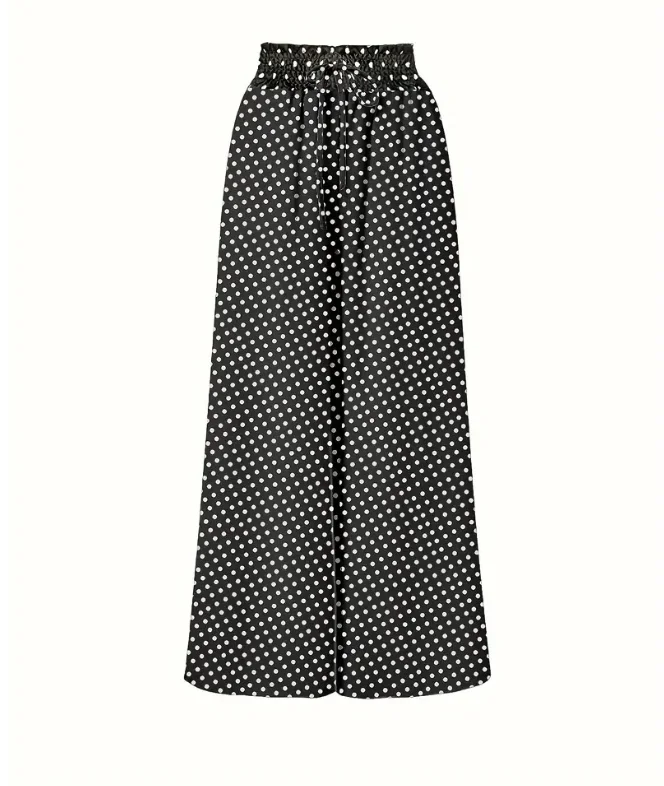 Women's  H-Line Wide Leg Pants Daily Going Out Pants Yellow Casual Pocket Stitching Plain Spring/Fall Pants
