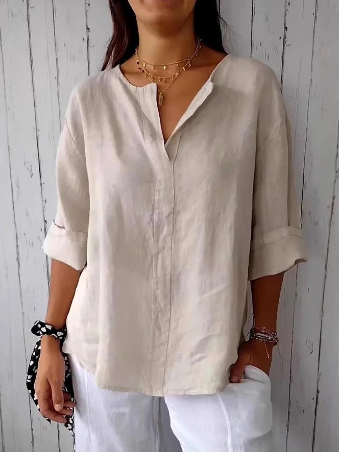Casual Cotton Regular Fit Plain Shirt