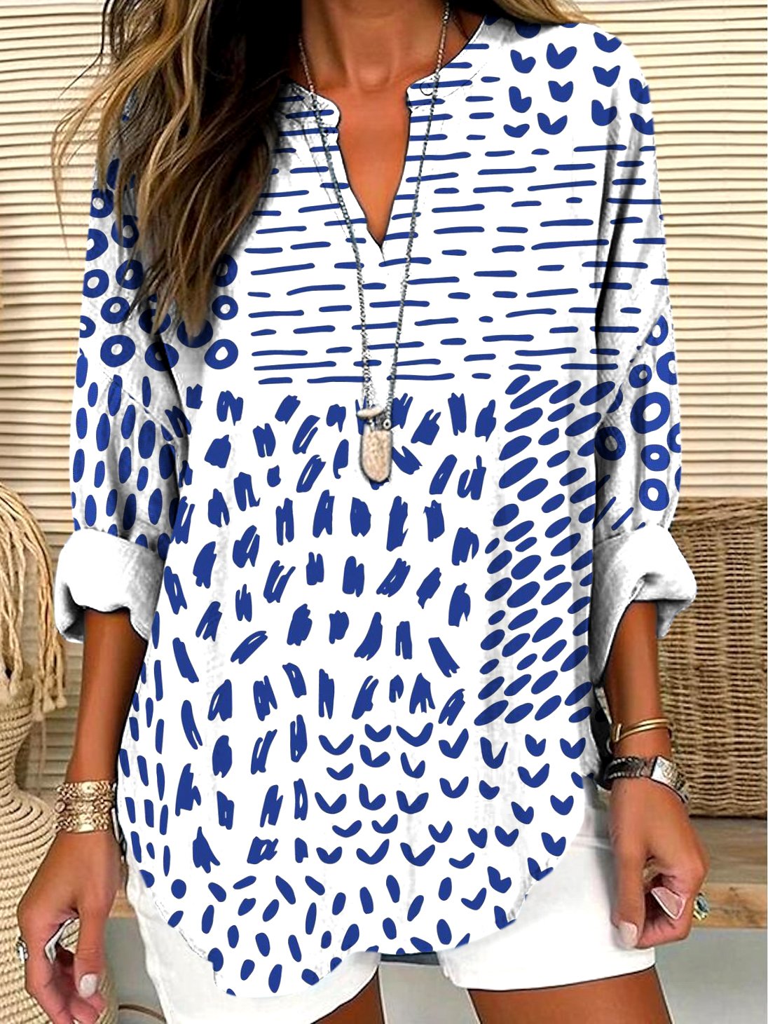 Regular Fit Casual Geometric Shirt