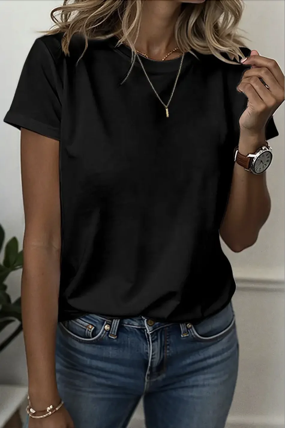 Women Animal Crew Neck Vintage Short Sleeve T-shirt