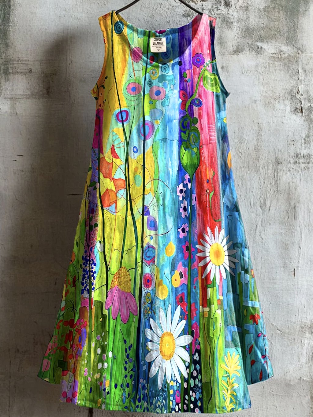 Crew Neck Casual Dress With No