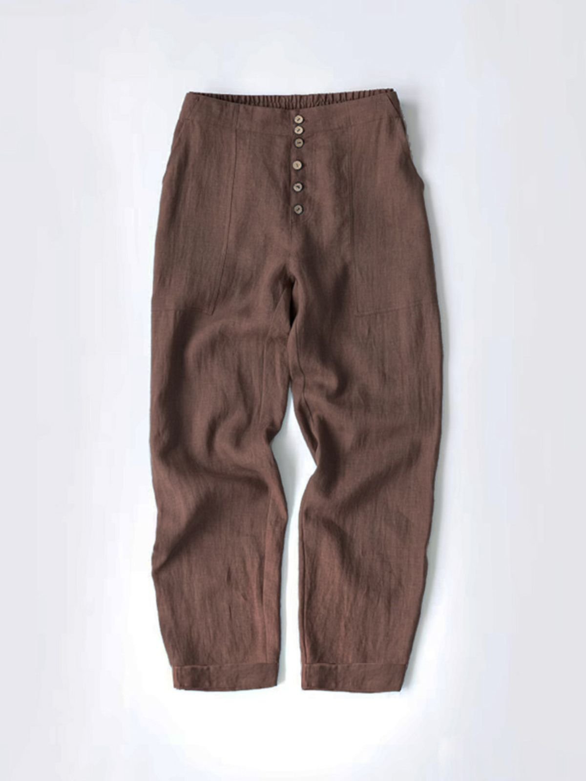 Regular Fit Cotton Plain Casual Pants
