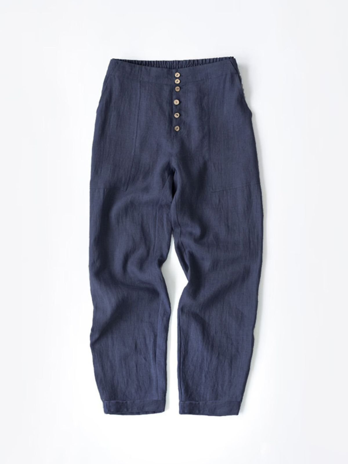 Regular Fit Cotton Plain Casual Pants