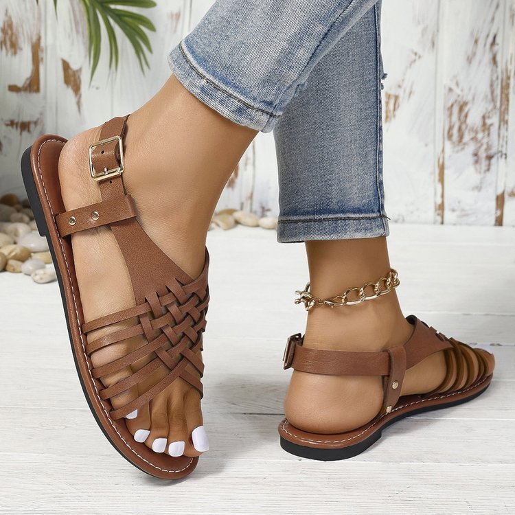 Plain Vintage Leather Sandal