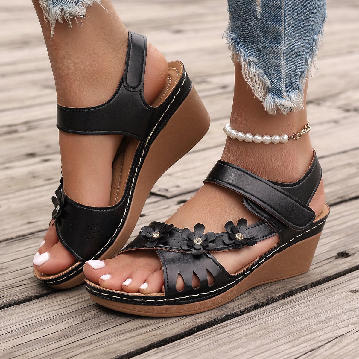Casual Pu Summer Floral Sandal