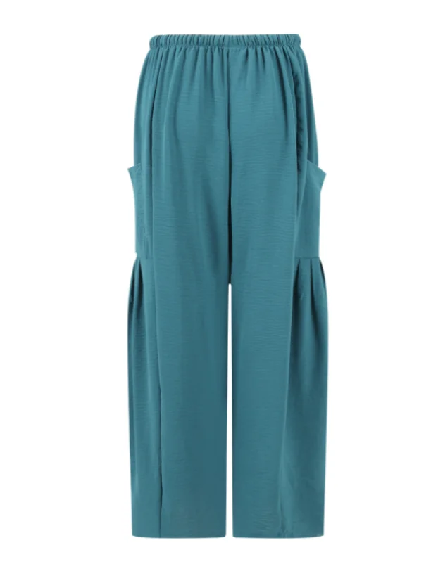 Women's  Elastic Waist H-Line Harem Pants Daily Going Out Pants Green Casual Split Joint Plain Spring/Fall Pants