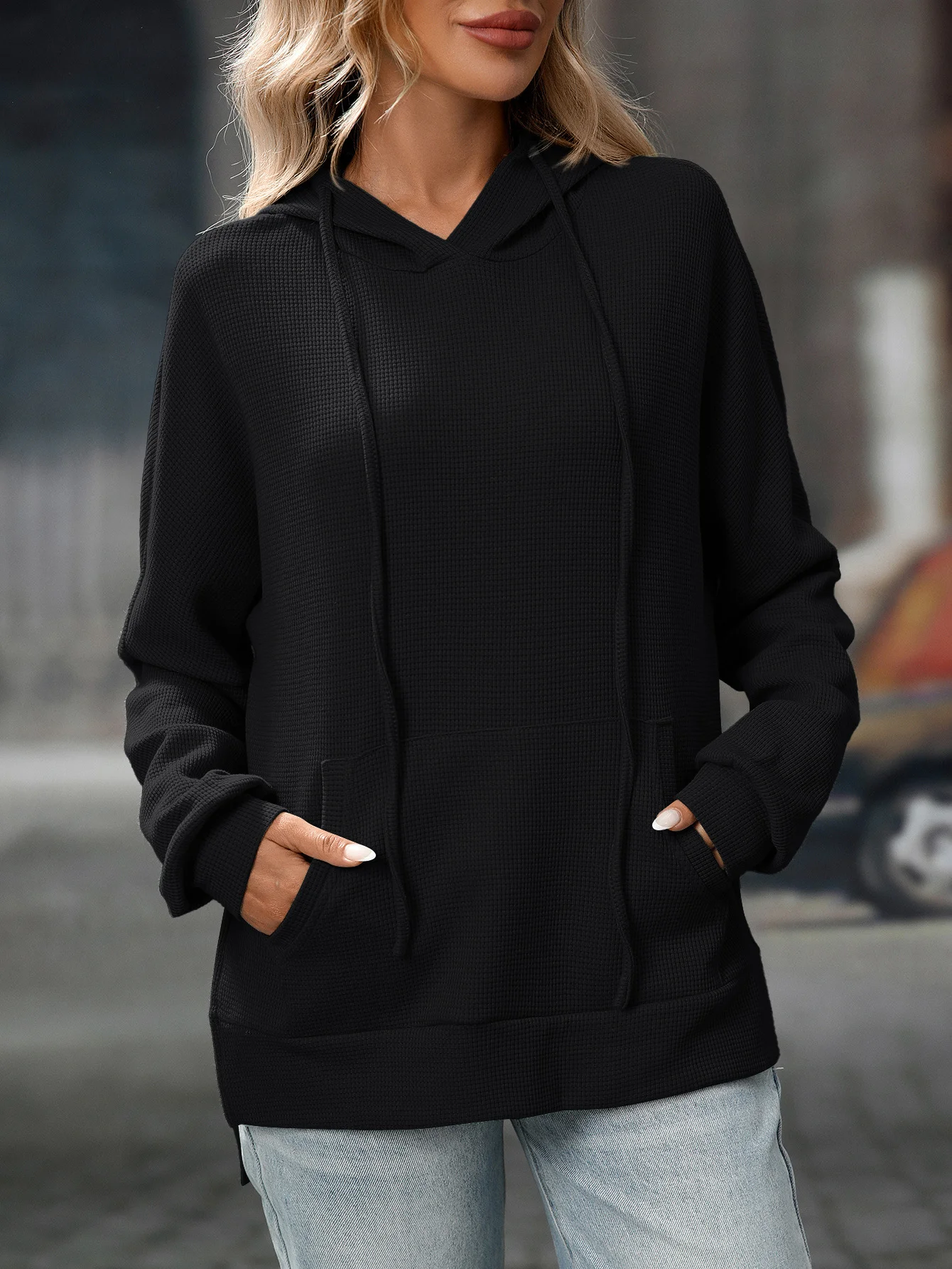 Hoodie Cotton Casual Plain Hoodie