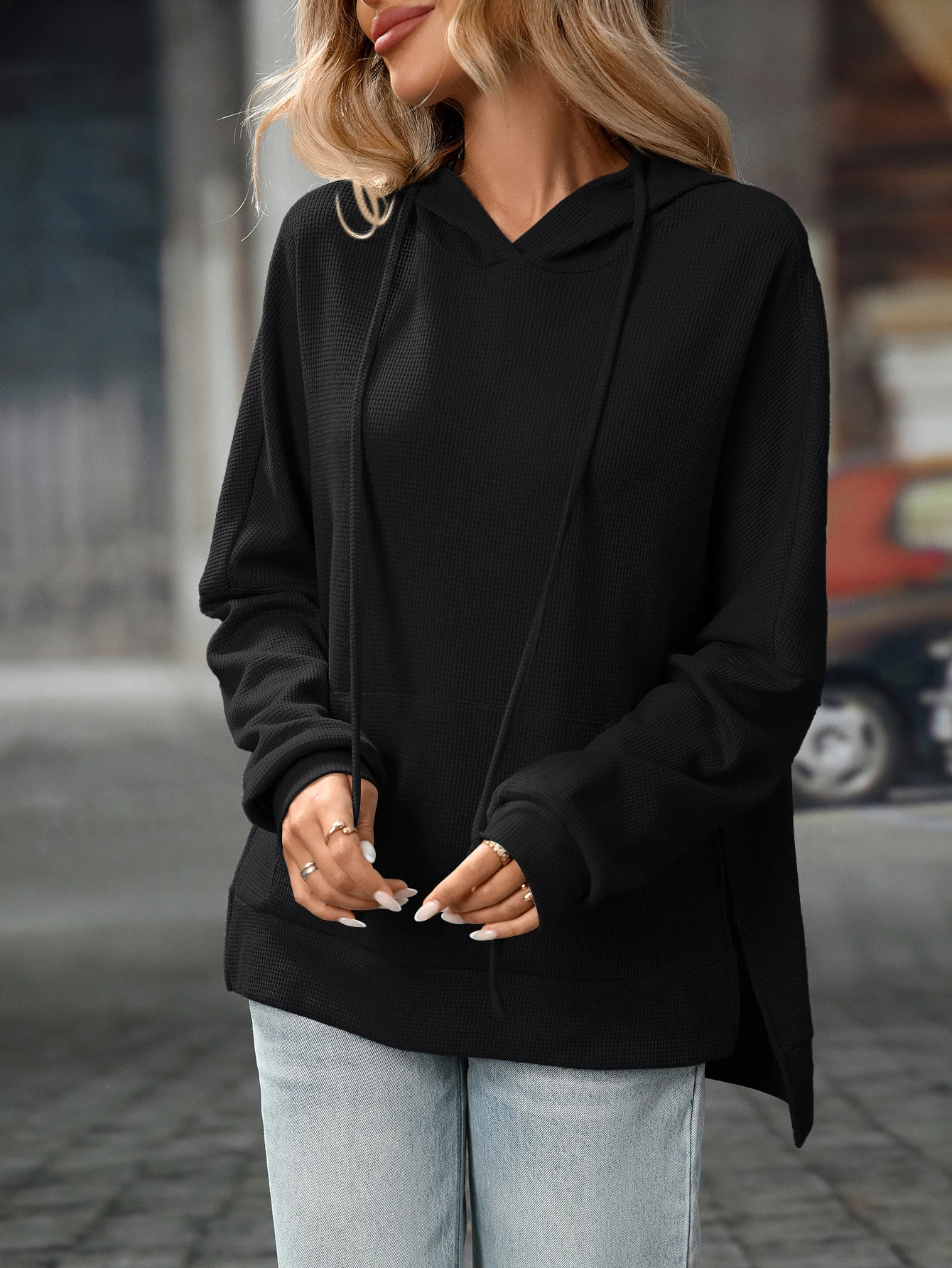 Hoodie Cotton Casual Plain Hoodie