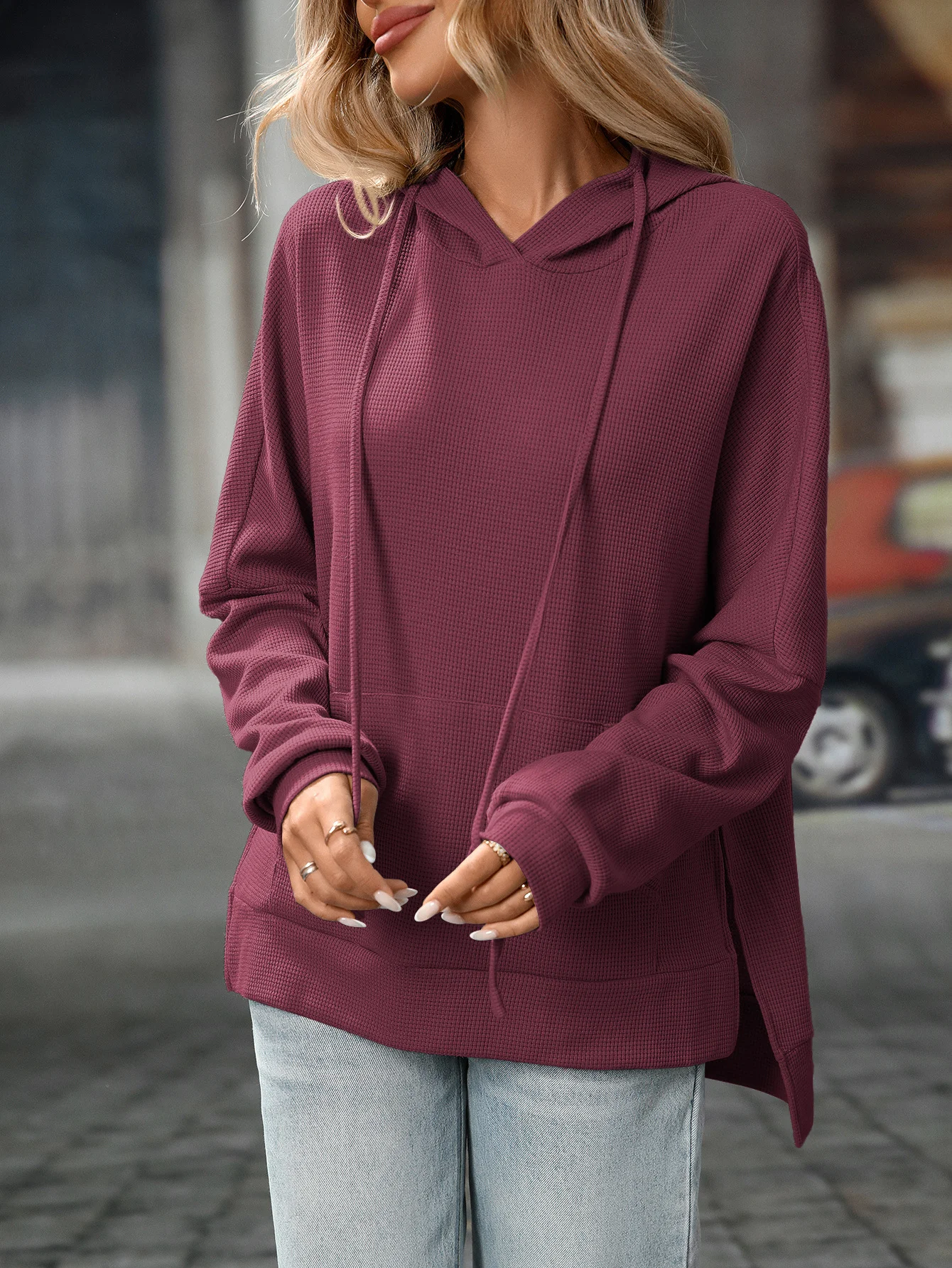 Hoodie Cotton Casual Plain Hoodie