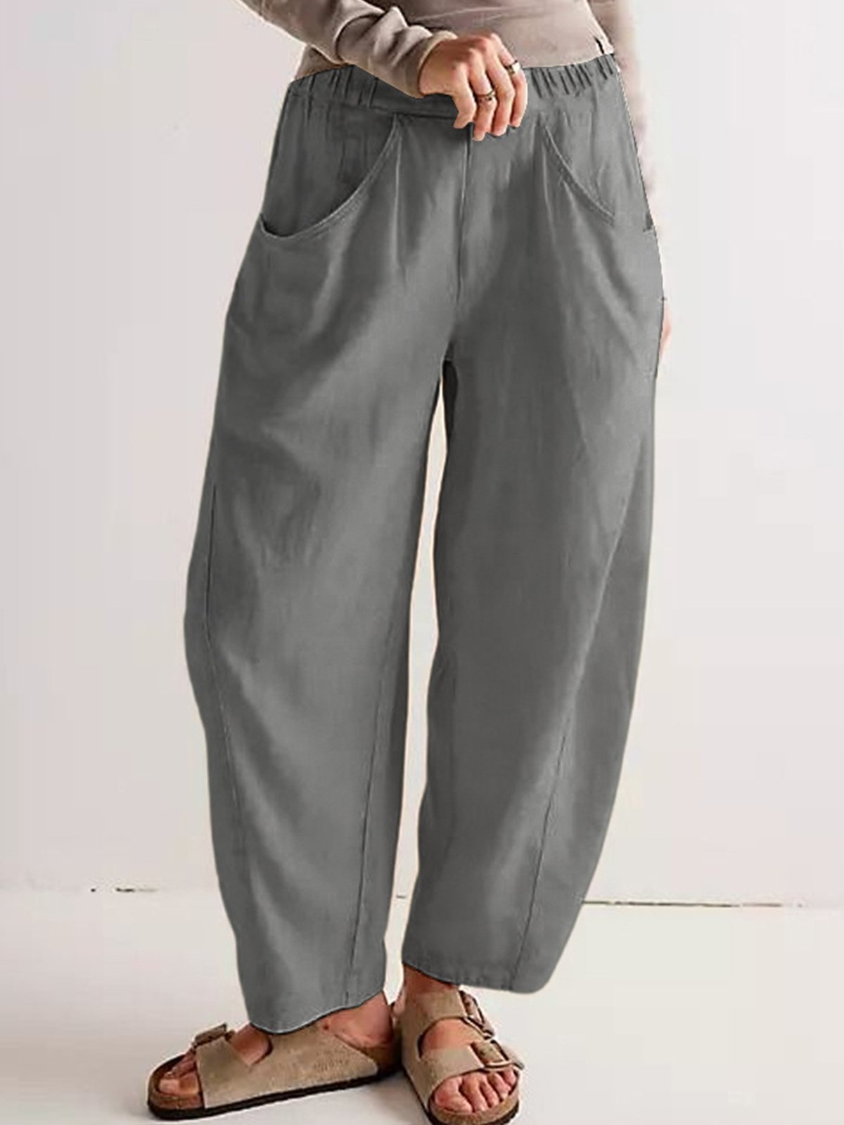 Casual Loose Plain Pants
