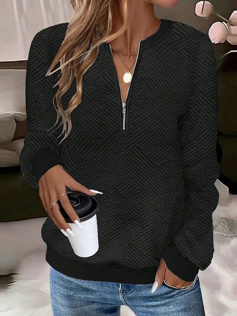 Plain Casual Sweatshirt