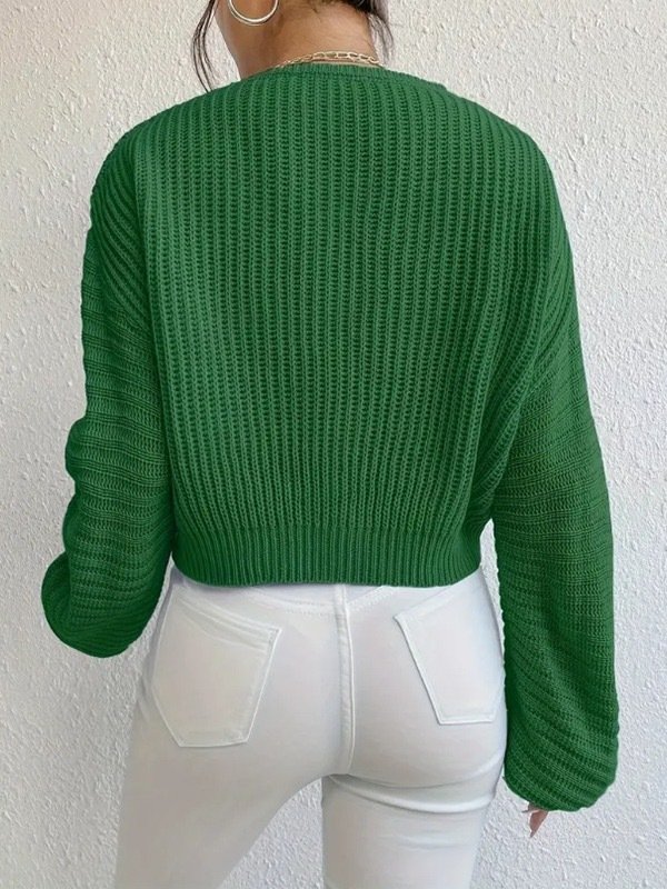 Casual Cotton V Neck Sweater
