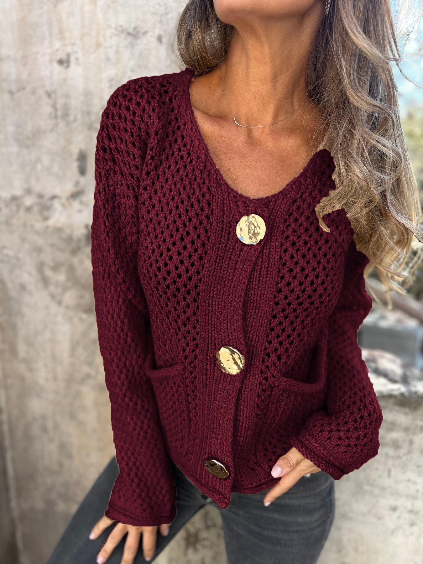 V Neck Plain Casual Regular Fit Sweater