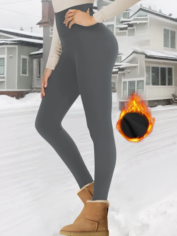 Warm High Waist Casual Sports Yoga Leggings Autumn And Winter Plus Fleece Tights Leggings