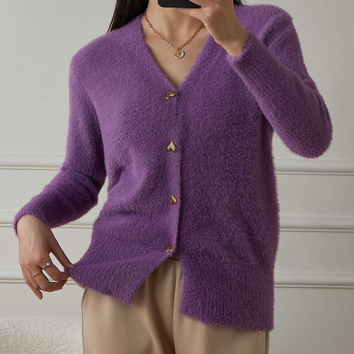 V Neck Casual Sweater