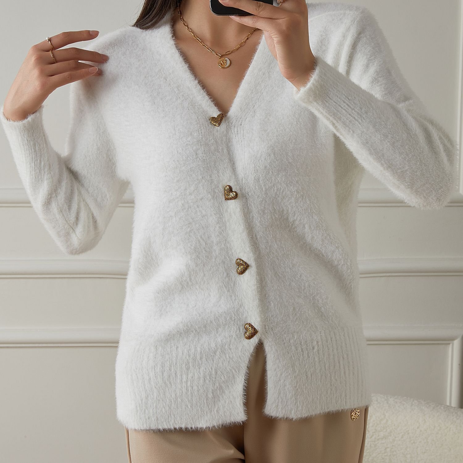 V Neck Casual Sweater